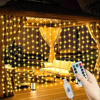 300 Ledli 10 Sarkıt Perde Led Işık-8 Fonksiyon, Uzaktan Kumandalı, 3x3 Metre Bx40