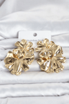 316L Çelik Gold Renk Lotus Model Kadın Küpe
