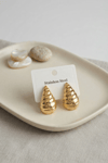 316L Çelik Gold Renk Vintage Damla Model Küpe