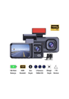 32GB Uyumlu 3 Kameralı Araç İçi Güvenlik Kamerası 1080p Kayıtlı Gece Görüşlü G Sensörlü
