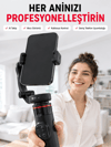 360° AI Akıllı Takipli Selfie Stick Gimbal Stabilizatör Bluetooth Kumandalı Uzayabilir Telefon Tripodu