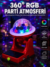 360° RGB LED Disco Işığı Ayarlanabilir Başlıklı Güneş Enerjili Projektör Lamba