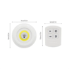 3'lü Uzaktan Kumandalı Pilli Yapışkanlı Kablosuz Led Spot Lambalar Bx40