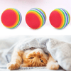 3lü Gökkuşağı Sünger Kedi Köpek Çiğneme Oyun Topu 4,2 Cm Bx40