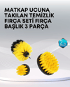 3’lü Matkap Ucu Temizlik Fırçası Seti Çok Amaçlı