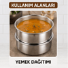 3'lü Metal Sefer Tası - Paslanmaz Çelik - 16 cm
