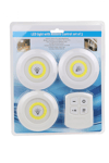 3lü Uzaktan Kumandalı Yapışkanlı Kablosuz Led Spot Lambalar Bx40