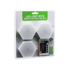3pcs - Altıgen - Rgb   Kumandalı - Pilli - Dokunmatik  Lamba Seti  6 Led Bx40