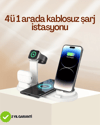 4 Cihazı Aynı Anda Şarj Edebilen Kablosuz Şarj İstasyonu Çok Yönlü ve Pratik Tasarım