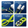 4-in-1 240w Pd Hızlı Şarj Kablosu – Type-c Lightning Destekli Pl-8632 Bx40