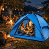 4 Kişilik Otomatik Kamp Çadırı – Çift Katmanlı, Suya Dayanıklı, Hızlı Kurulum Outdoor Aile Ve Doğa Çadırı 200x200x140 Cm Bx40