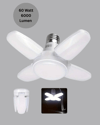 4 Kollu Katlanır Pervane LED Ampül 60 Watt Yüksek Aydınlatma ve Enerji Tasarrufu
