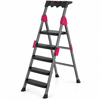 4+1 Basamaklı Metal Merdiven 150kg.taşıma Bx40