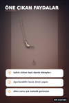 45 Cm Pirinç Gold Renk Zirkon Taşlı Damla Model Kadın Kolye - Tek Parça Takı BX-313633
