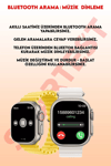 49mm Gümüş Kasa Kilitli Vidalı Turuncu Silikon Kordon SIM Kartlı GPS Nabız Sensörlü Akıllı Saat