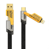 4in1 65W Hızlı Şarj Kablosu – Type-C to USB-A + Type-C to Lightning, 27W PD Destekli Çoklu Şarj Kablo