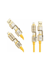 4in1 Hızlı Şarj Ve Data Kablosu Type-c / Lightning / Micro Usb Pl-8631 Bx40
