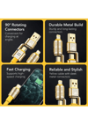 4in1 Hızlı Şarj Ve Data Kablosu Type-c / Lightning / Micro Usb Pl-8631 Bx40