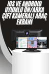 4K 10.2 İnç Çift Kameralı Araç Multimedya Ekranı CarPlay Kablosuz Tüm Cihazlara Uyumlu