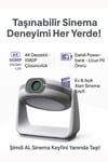 4K Destekli 1080P Çözünürlüklü Android Projeksiyon Cihazı, Taşınabilir ve Kablosuz Bağlantılı