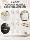 4'lü Esnek Kayışlı Çocuk Güvenlik Kilidi Pratik ve Güvenli Kullanım