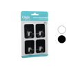 4pcs Cloud Askı No-2 Siyah - Beyaz Plastik Yapışkanlı Montaj Bx40