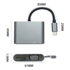 4’ü 1 Arada Type-c To Hub Dönüştürücü Adaptör – 4k Ultra Hd Hdmı & Vga Görüntü Aktarımı, Pd Hızlı Şarj Destekli, Usb Çoklayıcı Bx40