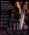 5 Başlıklı Çok Fonksiyonlu Saç Şekillendirici Fön Fırçası ve Bukle Yapıcı Set