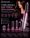 5 Başlıklı Çok Fonksiyonlu Saç Şekillendirici Fön Fırçası ve Bukle Yapıcı Set