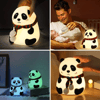 5 Farklı Renk Modlu Panda Figürlü Pofuduk Led Gece Lambası–yumuşak Dokulu Çocuk Odası Ve Dekoratif Şarjlı Ortam Işığı Bx40