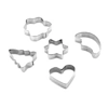 5 Parça  Metal Bisküvi Kurabiye Kalıp Bx40