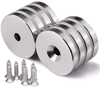 50 Adet 25x10/5x5,5 Mm Neodyum Mıknatıs Havşa Delikli Magnet Vida Atılabilir N35 Nikel Paslanmaz