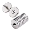 50 Adet 25x10/5x5,5 Mm Neodyum Mıknatıs Havşa Delikli Magnet Vida Atılabilir N35 Nikel Paslanmaz