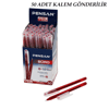 50 Adet Pensan Büro Kırmızı Tükenmez Kalem M-medium - 1.0mm Uç Bx40