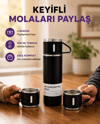 500 ml Isı Korumalı Çelik Termos ve Bardak Seti | Silikon Tabanlı, Şık ve Pratik