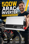 500W 12V DC 220V AC İnverter USB Çıkışlı Fanlı Akü Güç Dönüştürücü Araç Kullanımı