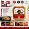 50pcs Kare Taban: 16cm - Kenar: 4.5cm Air Fryer Pişirme Kalıp Kağıt Bx40