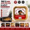 50pcs Kare Taban: 20cm - Kenar: 4.5cm Air Fryer Pişirme Kalıp Kağıt Bx40