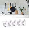 5'li Güçlü Yapışkanlı Şeffaf Duvar Askısı Banyo Mutfak Düzenleyici Pratik Askılık Bx40