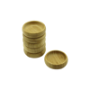 6 Adet - Yuvarlak Ahşap Bambu Çerezlik - Lokumluk Kase Derinlik: 1.7cm  - Çap: 8.8cm Bx40