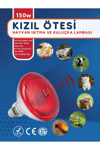 (6 Adet) 150W Kızılötesi Isıtıcılı Hayvan Isıtma ve Kuluçka Lambası (Kırmızı Işık) E27 (Kalın Duy)