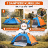6 Kişilik Otomatik Kurulum Kamp Çadırı – Outdoor Aile, Doğa, Suya Dayanıklı Hızlı Kurulum Çadır 220x250x160 Cm Bx40