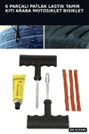 6 Parçalı Patlak Lastik Tamir Kiti Araba Motosiklet Bisiklet Onarım Seti BX-313440