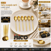 60 Parça Gold Tatlı Kaşık Seti 13cm - 1 Paket İçinde 6 Adet Vardır - 10 Paket Gönderilir Bx40