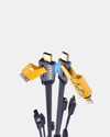 65W Çoklu Şarj Kablosu 4’ü 1 Arada Örgülü Hızlı Veri Aktarım USB-C USB-A