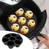 7 Gözlü Silikon Çok Amaçlı Airfryer Muffin Cupcake Kek Ve Çörek Pişirme Kalıbı Bx40