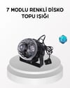 7 Renk Modlu Müzik Sensörlü Disko Topu – LED Işıklı Parti Aydınlatması
