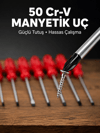 7'li Düz ve Yıldız Tornavida Seti Çelik Manyetik Uçlu