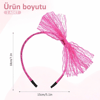 80’ler 90’lar Neon Pembe Dantel Taç Fiyonklu Bx40