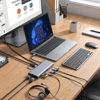 8in1 Type-c Çoklayıcı Hub Hdmı 4k Usb 3.0 Sd Tf Kart Rj45 Ethernet Dönüştürücü Adaptör Bx40